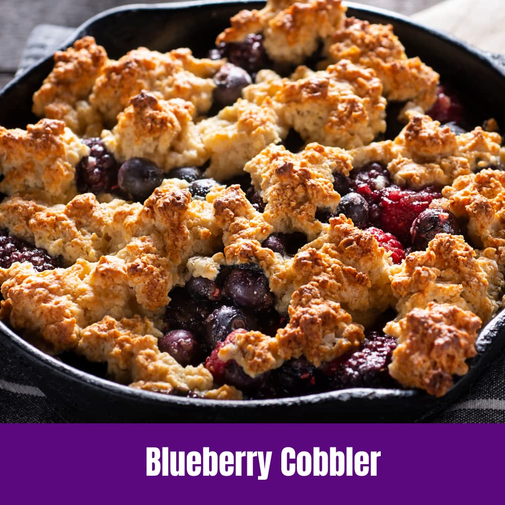 Door County Coffee Blueberry Cobbler, Flavored Whole Bean - 8 oz Bag - Spring-Summer Seasonal - Medium Roast - 100% Specialty Arabica - Blueberry