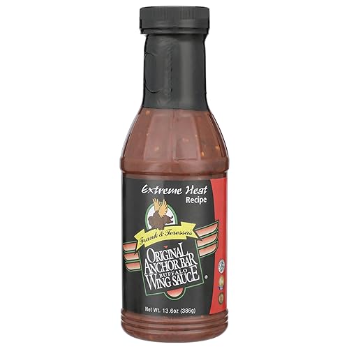 Anchor Bar Original Buffalo Wing Sauce, Extreme Heat Recipe, 12 fl oz | Authentic Buffalo Wing Sauce | Classic Tangy & Spicy Condiment