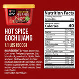 Gochujang - Korean Red Chili Paste [ Hot | 1.1 lb (500g) ] - Gluten-Free/ 0 Fat/ 0 Cholesterol / (40 Calories/Serving) | Spicy & Sweet Savory