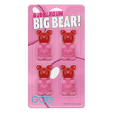 Big Bear!™ Bubblegum 4 Pack - Double the Delight with Real Bubblegum and Gummy Candy Together, a GGB Candies Treat! (Cherry)