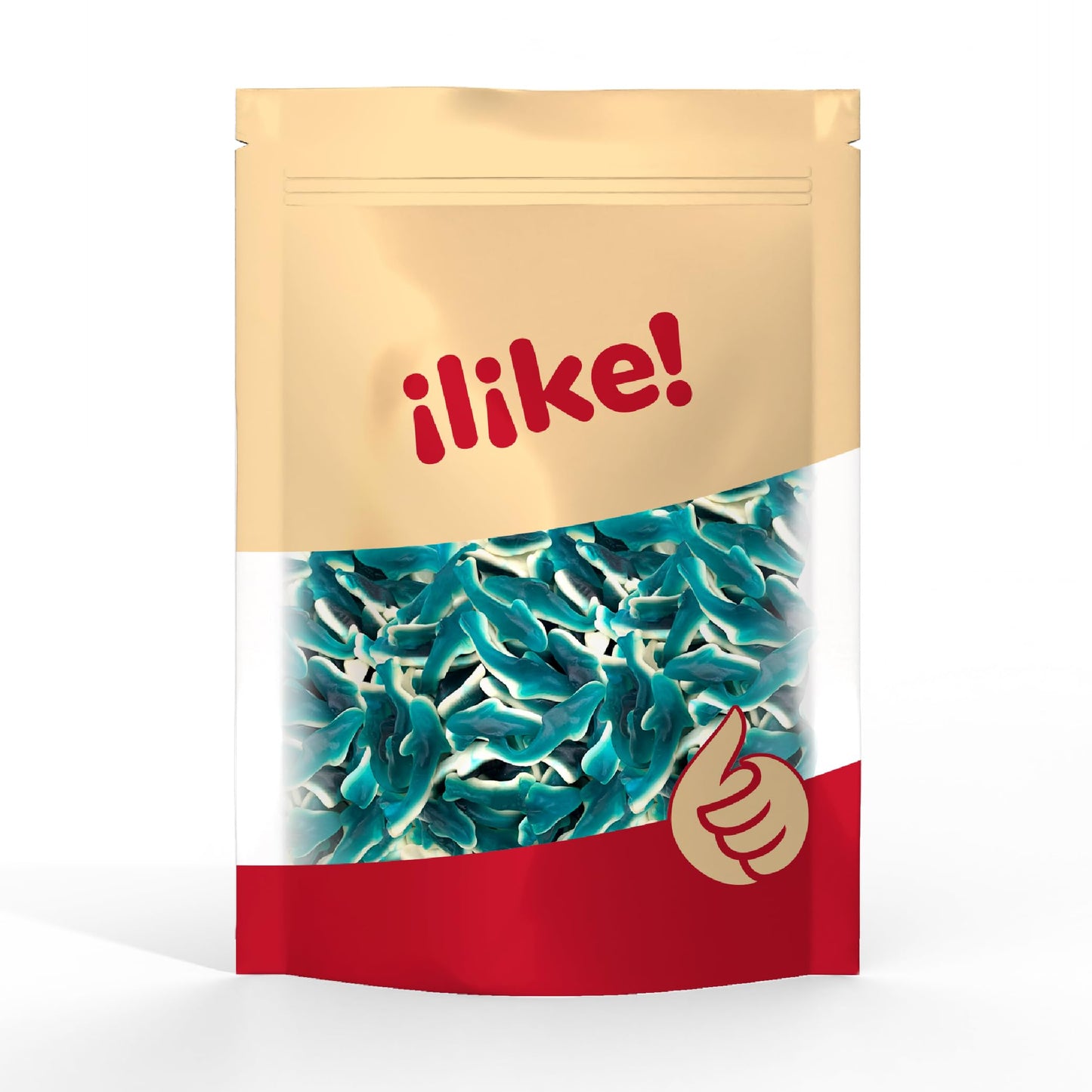 Blue Sharks Gummy Candy | 2-Pound Bag | Fruity Shark Candy for Snacking, Parties, Buffets, and Events | Fun Chewy Gummy Fish | Classic Blue Raspberry