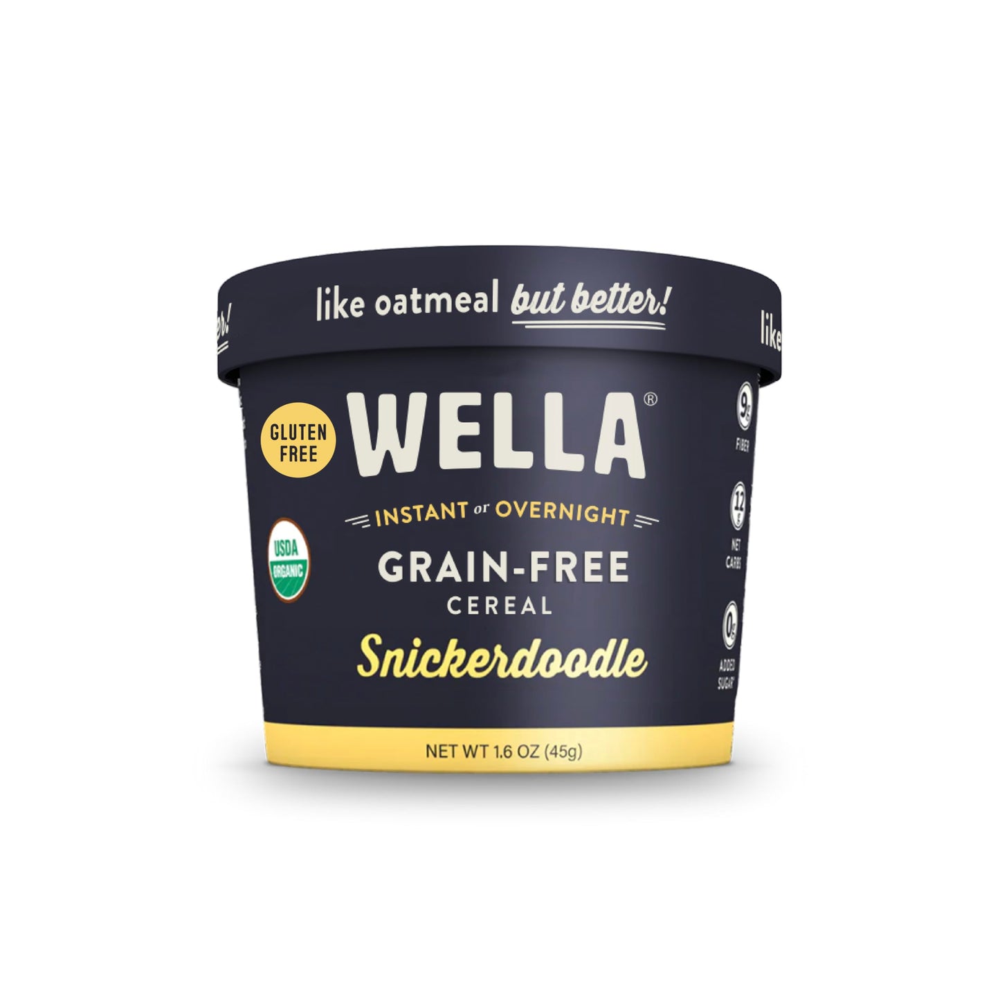 Wella Cereal Oatmeal Alternative, Gluten-Free Breakfast Hot Cereal, Grain-Free Paleo Organic Vegan High Protein Superfood, Plant-Based Non-GMO, Low in