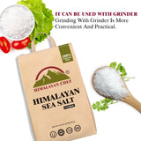 Himalayan Chef Sea Salt, Coarse Grain, 640 Ounces Mineral Salt, Pure & Natural Sun Dried Sea Salt, Unrefined, Gluten Free, Grinder Refill Sea Salt