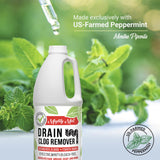 Mighty Mint Drain Clog Remover, Safe for Pipes and Septic, Dissolves Hair & Grease, Clears Blocked Drains and Deodorizes, Natural Mint Scent, 32oz