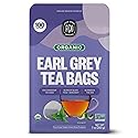 FGO Organic Earl Grey Black Tea, 100 Count, Eco-Conscious Tea Bags, Resealable Bag, Packaging May Vary (Pack of 1)