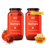 Sauz Hot Honey Marinara Sauce | Clean Ingredients, No Seed Oils, Gluten-Free | Sweet & Spicy Tomato Sauce for Pasta, Pizza, Spaghetti & More | Crafted