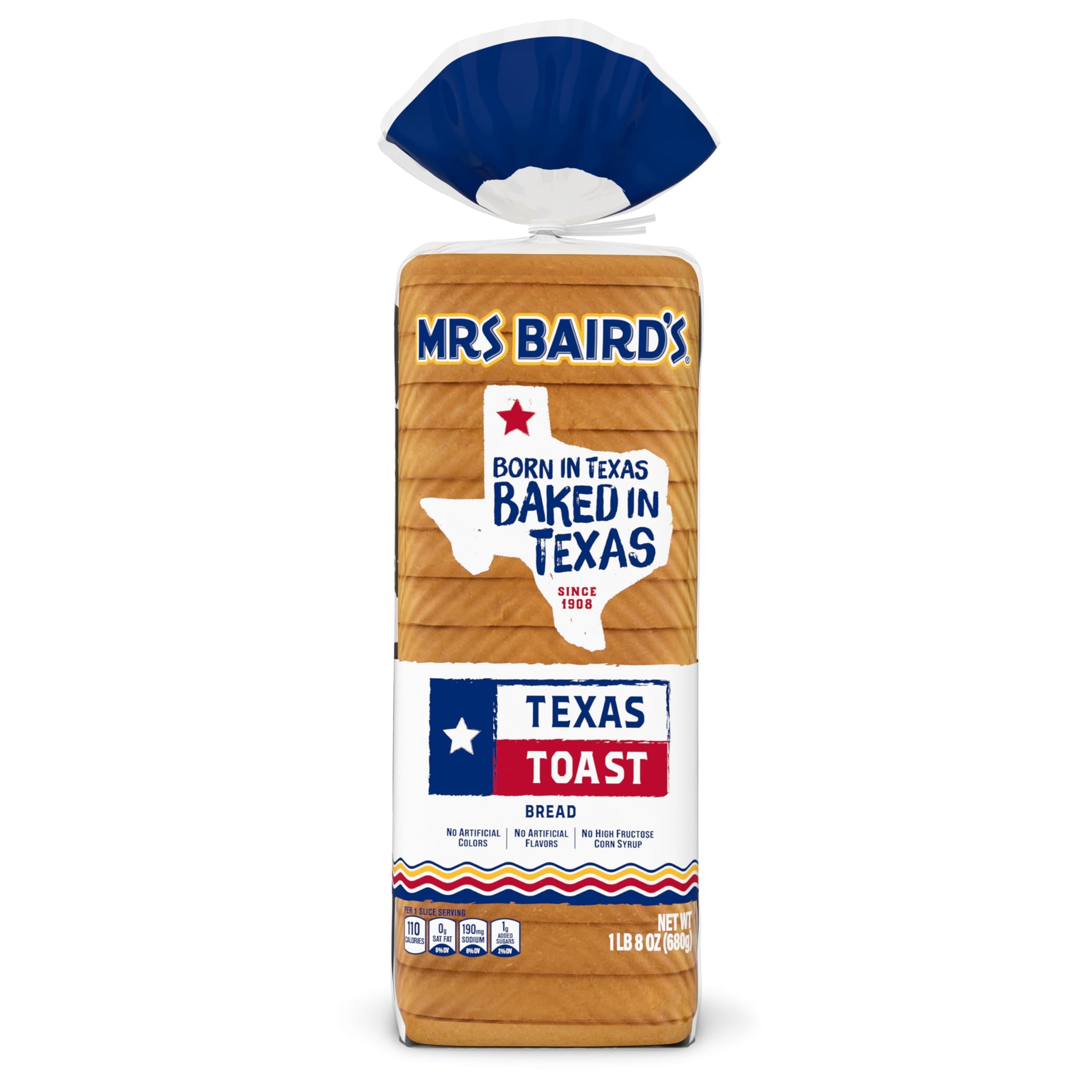 Mrs Baird's Texas Toast Bread, Original White Bread, 24 oz Bag