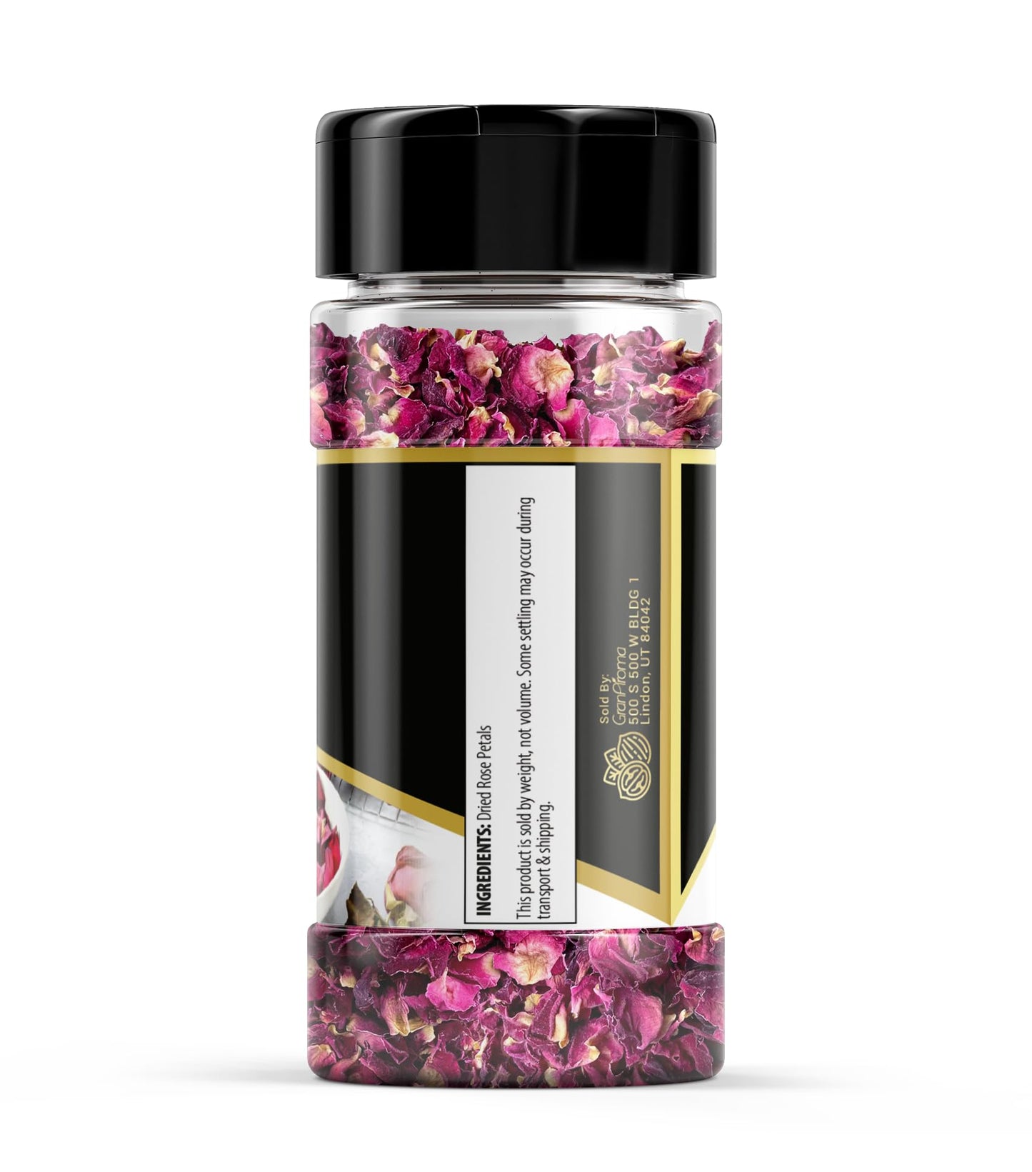 GranAroma Dried Rose Petals, Fresh Aroma, Edible Floral Teas (0.32 Ounce)