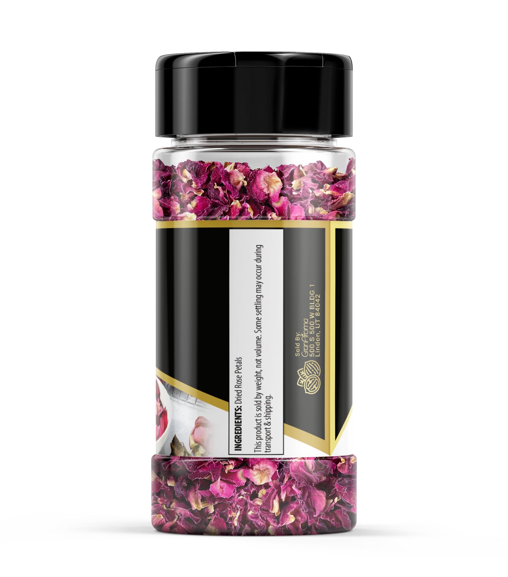 GranAroma Dried Rose Petals, Fresh Aroma, Edible Floral Teas (0.32 Ounce)