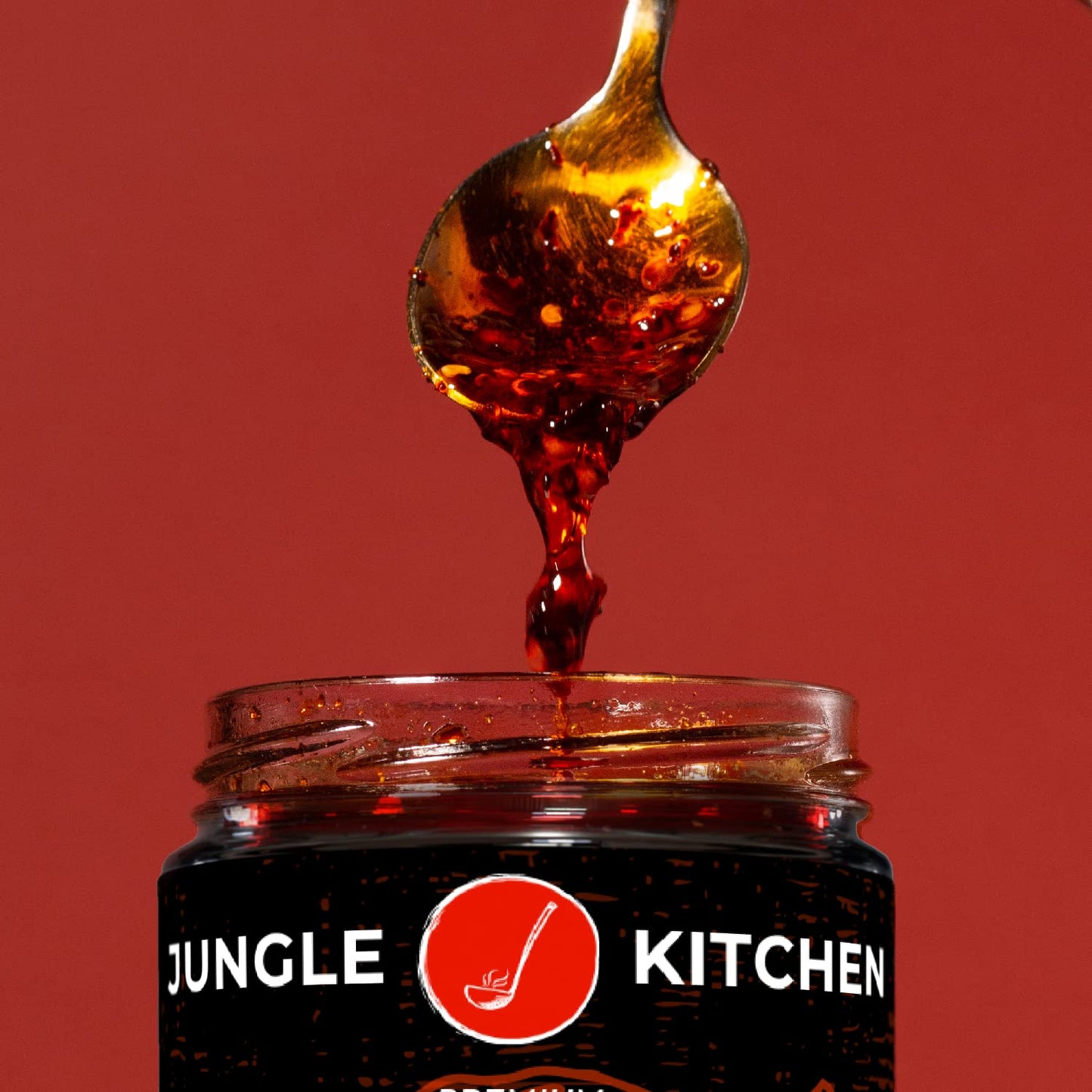 Jungle Kitchen Extra Spicy Crunchy Garlic Chili Oil Hot Chili Oil Vegan & Gluten-Free Great For Sauce & Toppings, 6oz