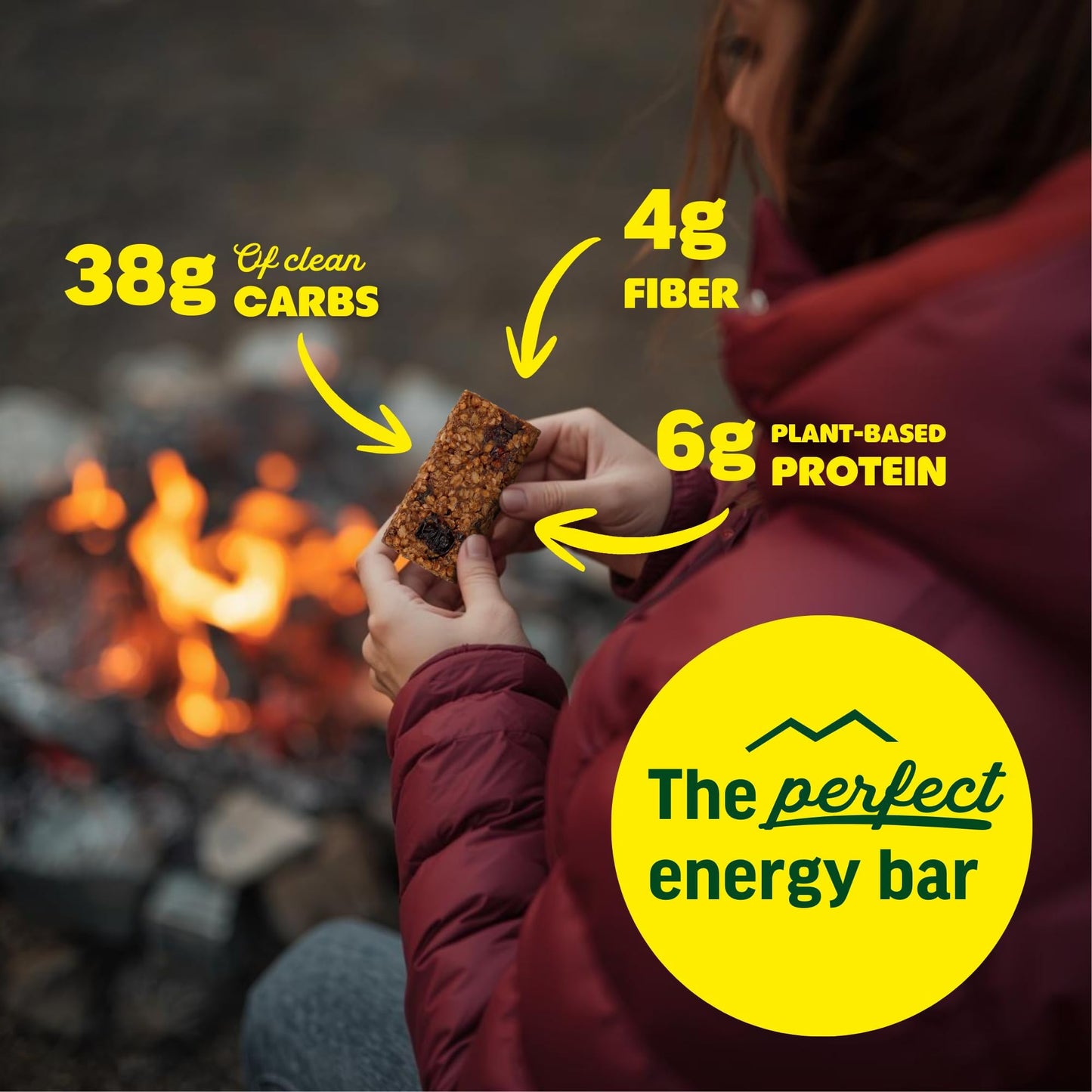 Kate’s Real Food Organic Granola Bars - Dark Chocolate Cherry & Almond (2.2 oz, Pack of 12) - Organic Energy Bars Made with Gluten Free Oats - Non