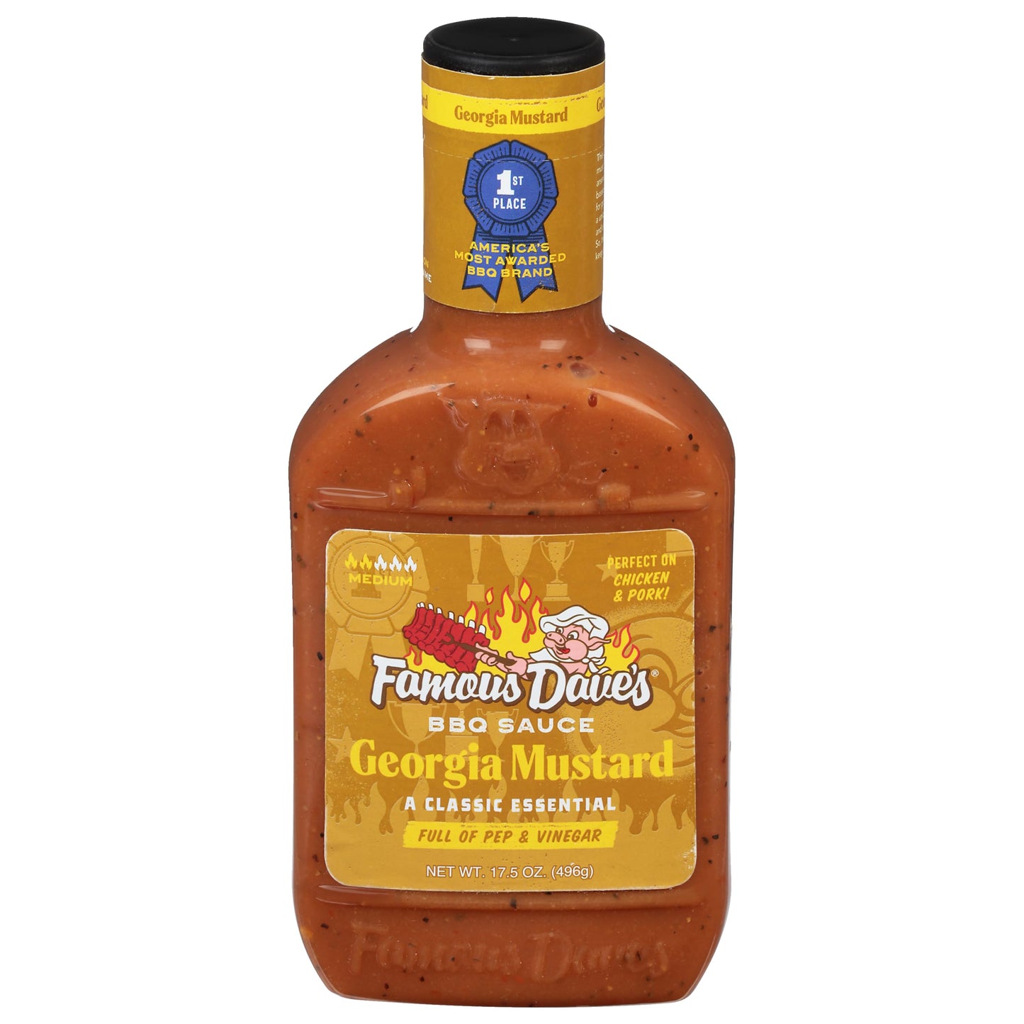 Famous Dave's - 1 pck, Georgia Mustard BBQ Sauce (17.5 oz.)