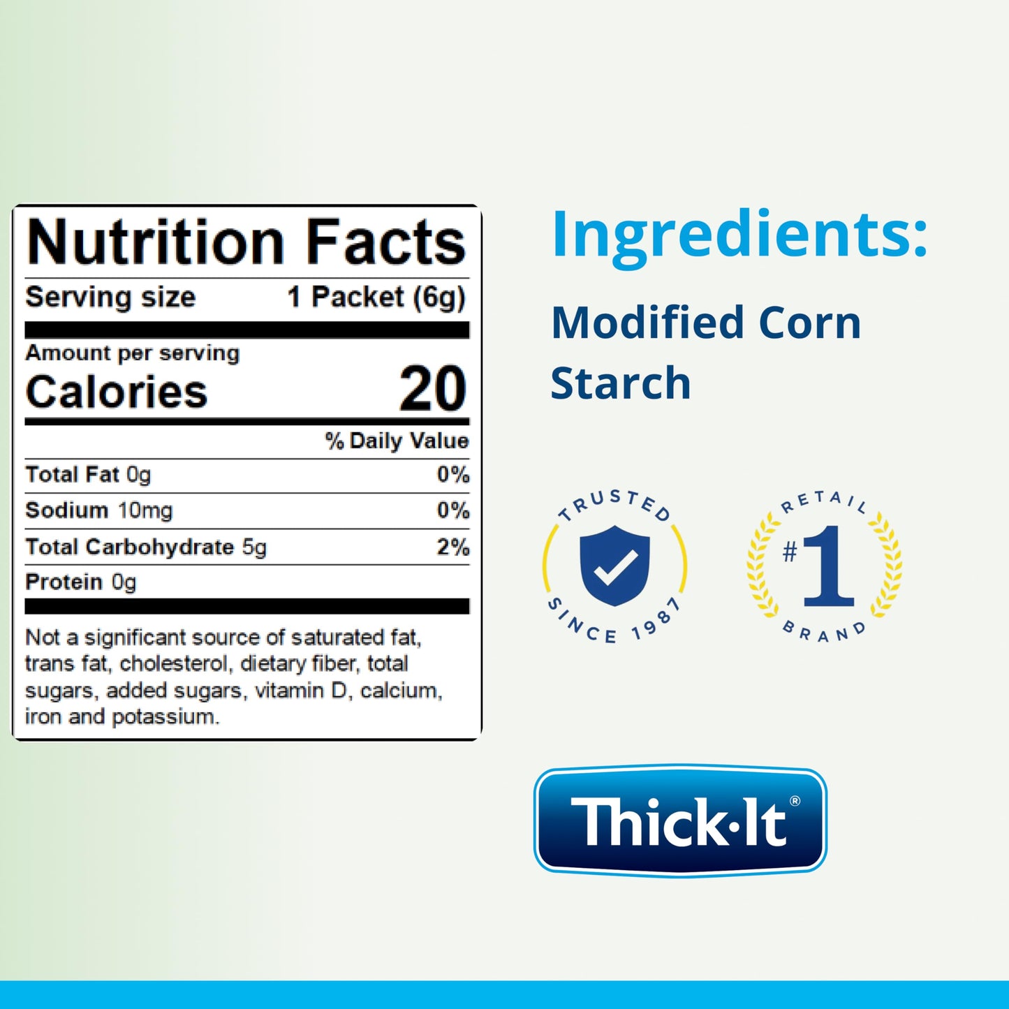 Thick-It Original Food & Beverage Mildy Thick Single-Serve Packets for Dysphagia (IDDSI), Nectar Consistency, Digestible Swallowing Aid, Easy-to-Mix