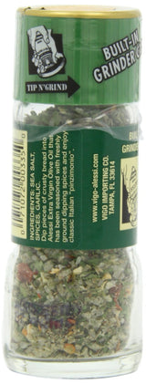 Alessi Herb & Seasoning Grinder, Dipping Spices for Olive Oil, Tip n' Grind (Garlic, 0.76 Ounce (Pack of 4))