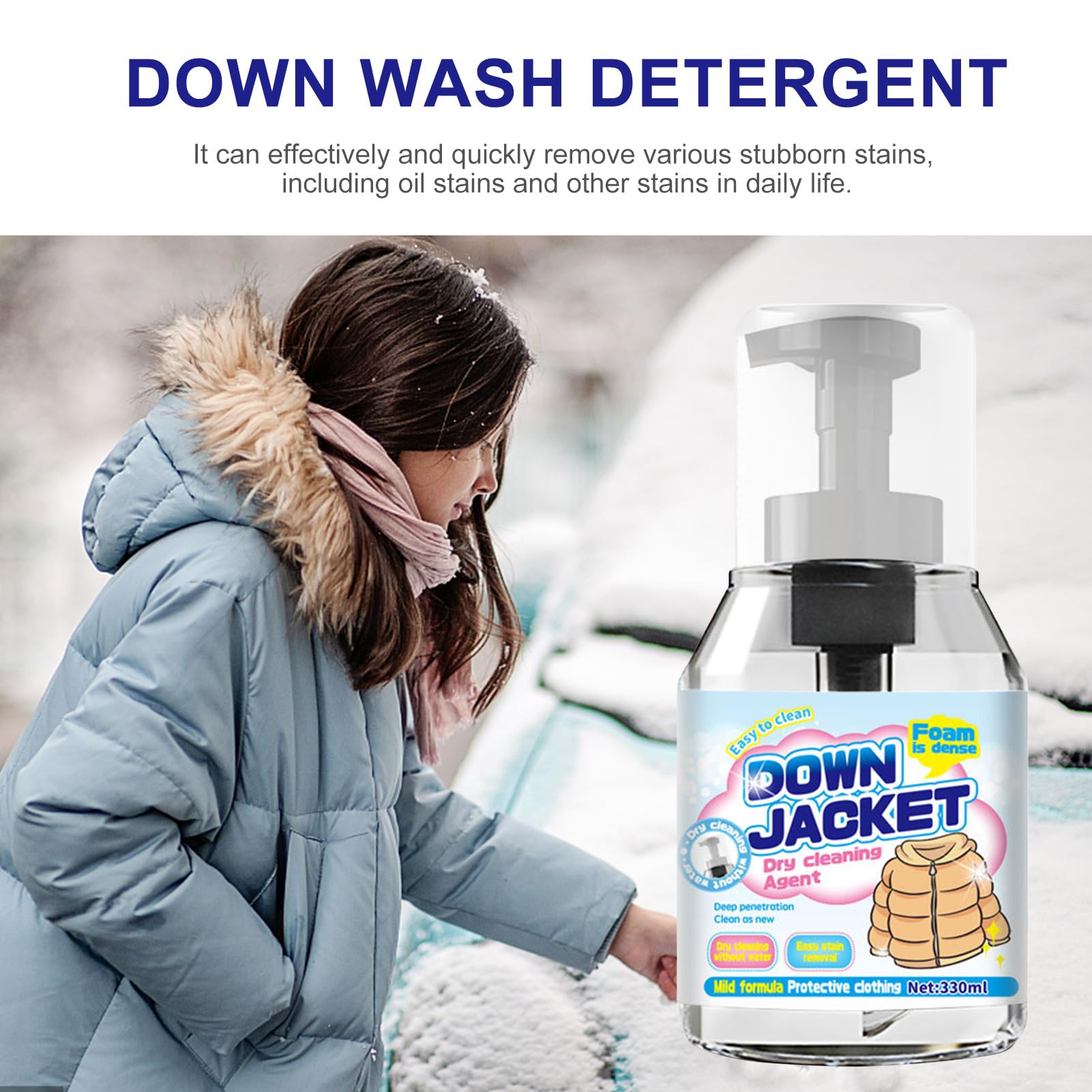 Stain Remover, Performance Stain & Stink Remover, Down Jacket Cleaning Foam, Wash-Free Agent for Down Jacket, Eco-Friendly Stain Remover, Clothes