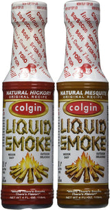Colgin Hickory & Mesquite Liquid Smoke (4 oz each) Bundle for Home Cooks & BBQ Enthusiasts - Ideal Liquid Smoke for Cooking - Bold Texas Smokehouse