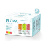Flova Energy Drink, All Natural, Electrolytes and Minerals from Coconut Water, 4 Simple Easy to Pronounce Ingredients, 99% Juice, Assorted Pack of 12