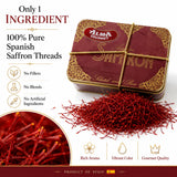 Alma Gourmet Spanish Saffron Threads 1 oz (28g) - 100% Pure Saffron Spice from Spain, Premium Cooking Seasoning with Natural Saffron Strands