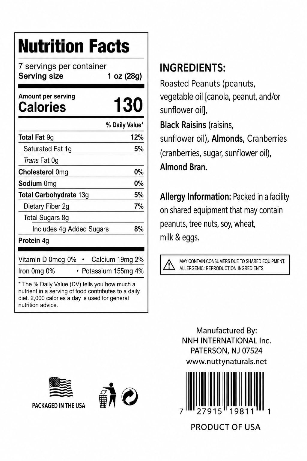 Paradise Valley Almond Cran Crunch Mix