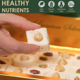 Turkish Delights Candy Gift Box - Hazelnut and Pistachio Turkish Delight, Soft Sultana Lokum Candy, Traditional Turkish Food Sweet, 17.6 oz (500g)