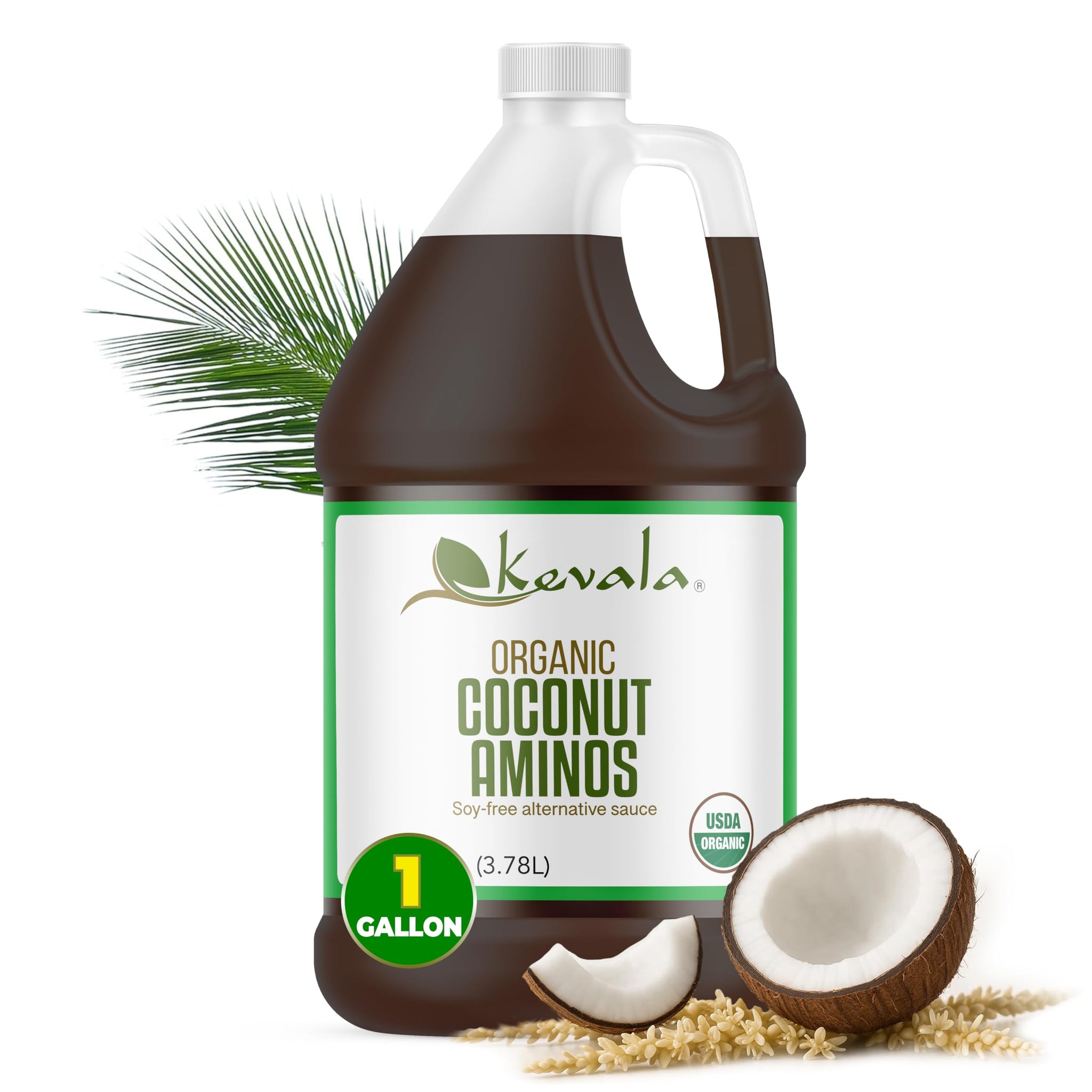 Kevala Organic Coconut Aminos - 128 fl oz, Low Sodium Sauce, Gluten Free