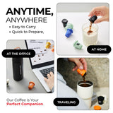Modern Hippi Premium Instant Coffee Pods for Hot or Cold Brew Style Drinks No Sweat Medium Roast 70% | 100% Arabica Specialty Beans | No Machine