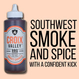Croix Valley Smokey Chipotle BBQ Sauce - 3 Pack (11 oz Plastic Bottles) - Bold Smokey Chipotle Heat - Gluten-Free, No MSG, No High Fructose Corn Syrup
