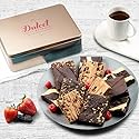 Dulcet Gift Baskets Gourmet Chocolate Brownie Tin Brownie Assortment Delicious Cheesecake, Rocky Fudge, Chocolate Ganache, Brownies Fresh Healthy