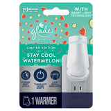 Glade PlugIn Plus Air Freshener Starter Kit, Scented Oil for Home and Bathroom, Stay Cool Watermelon, 0.67 Fl Oz, 1 Warmer + 1 Refill Clear