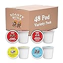 Roasty Buds Coffee Variety Pack Pods 48 Count | Including Mexican Chocolate, French Vanilla, Classic Colombian, and Banana Split | Single-Serve 11g
