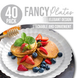 Trendables Floral Paper Plates 8.5 Inch & 10.5 Inch 40 Pcs Dinner Plate Set Fancy Disposable Plates for Party for 20 Guests 20 X 8 & 20 X 10 Large