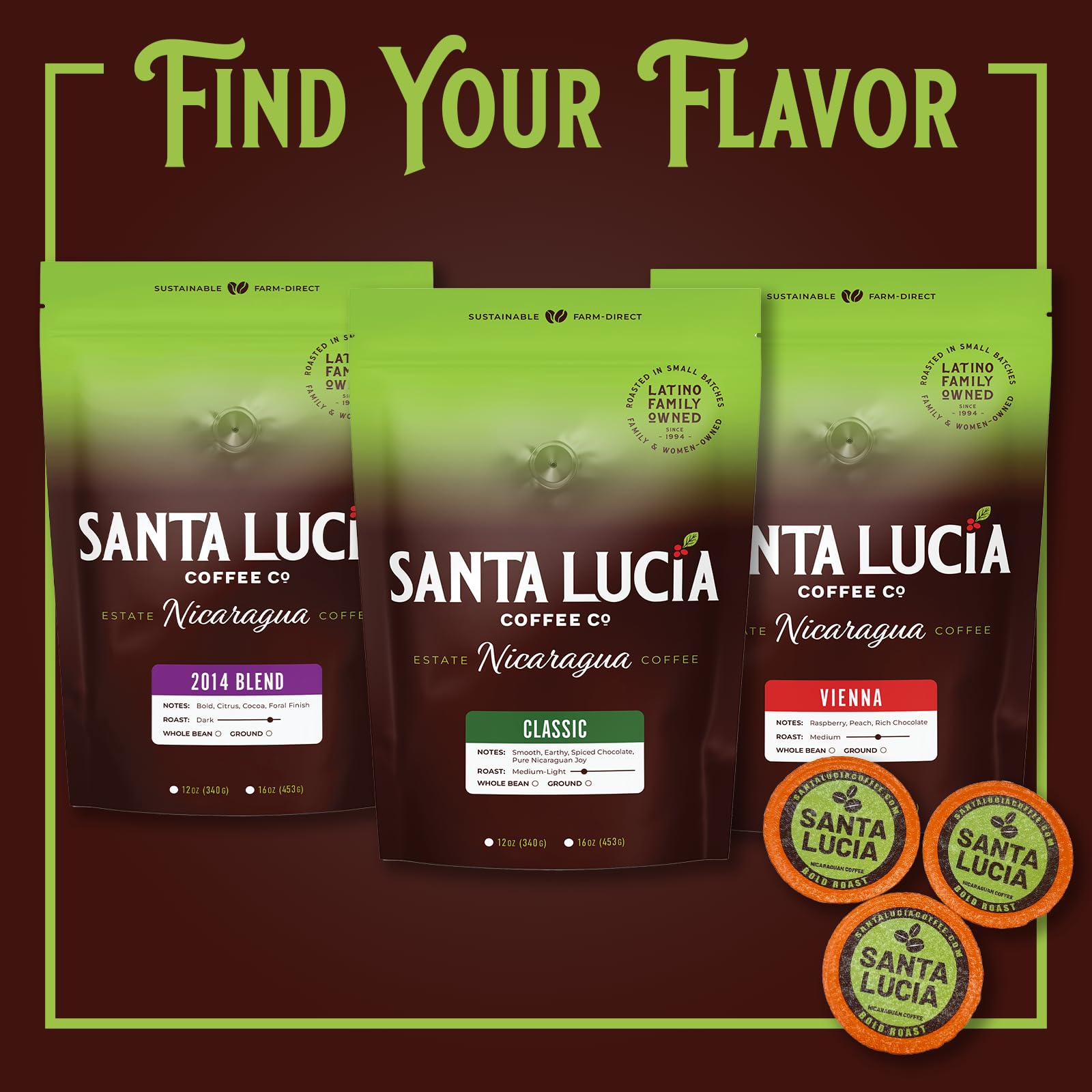 Santa Lucia Coffee Summit Roast SL Decaf Cups - Specialty Nicaraguan Single-Origin - Premium Small Batch - Rich & Smooth Flavor - Low Acid - Farm