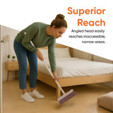 Superio Kitchen and Home Horsehair Broom With Wood Handle, Fine Premium Bristles - Heavy Duty Household Broom Easy Swiping Dust And Wisp Floors