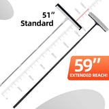 Window Squeegee with Flip-Head, Shower Squeegee 16-59" Long Handle Telescopic Pole & 30% Thicker Blade, Shower Squeegee for Glass Doors, Shower, Car
