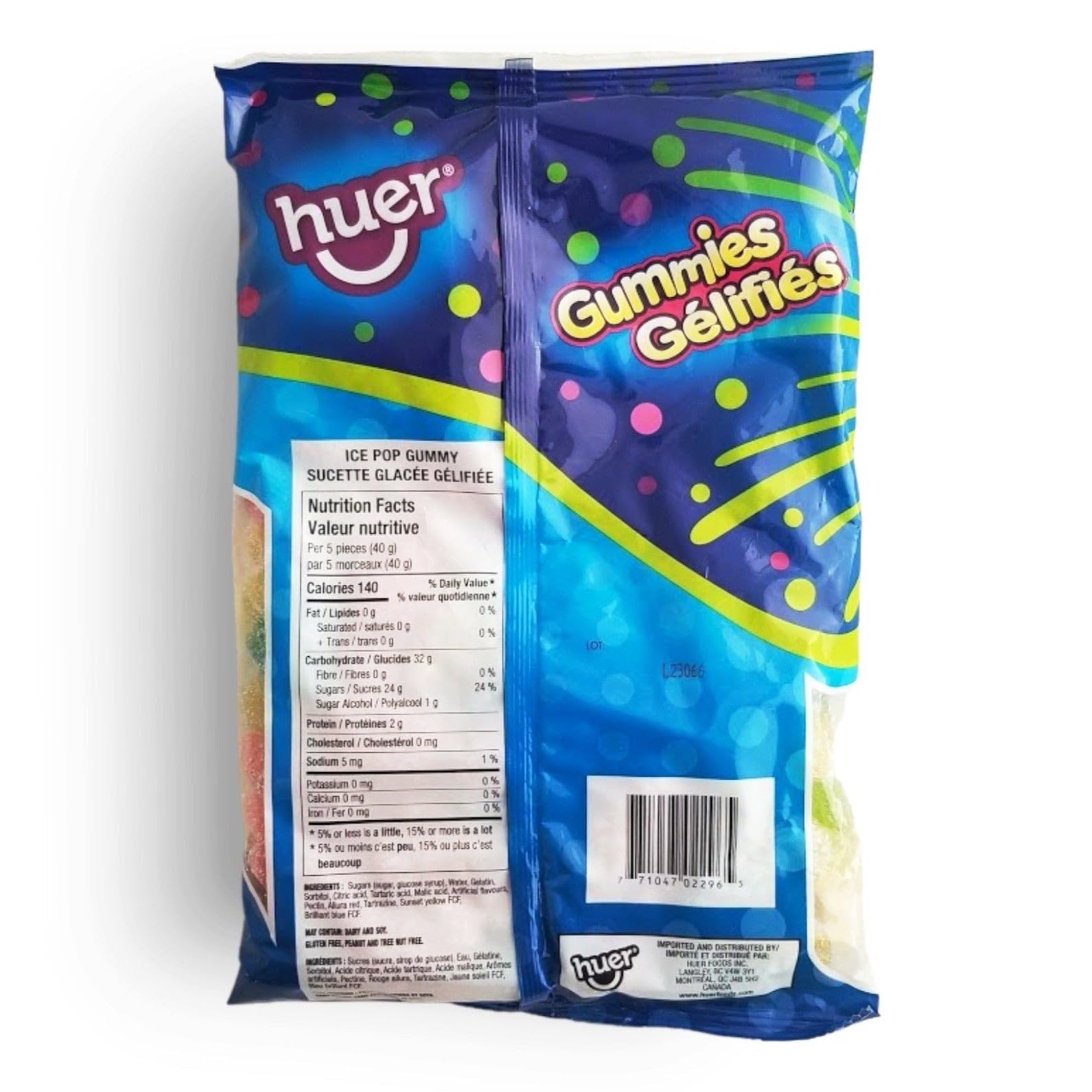 Huer Ice Pops Sour Gummies, 1kg/2.2 oz. Bulk Bag