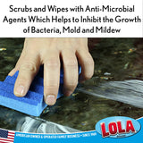 LOLA All Purpose Scrub Sponge, 2 Pack, Made in USA Scrub Sponge- Superior Technology, Non-Scratch, Long Lasting - Dishes, Mugs, Non-Stick Cookware