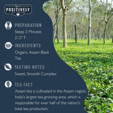 Organic Positively Tea Company, Assam Black Tea Bags, 100 Count, Eco-Friendly Tea Bags, Non-GMO