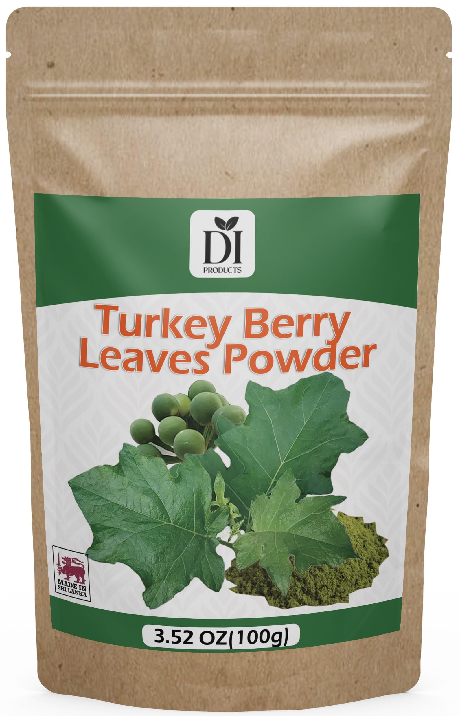 Turkey Berry Leaves Powder 3.5oz (100g) | 100% Natural, Premium Herbal Leaf Powder | Freshly Dried, Ground & Packed | Traditional Superfood | Vegan