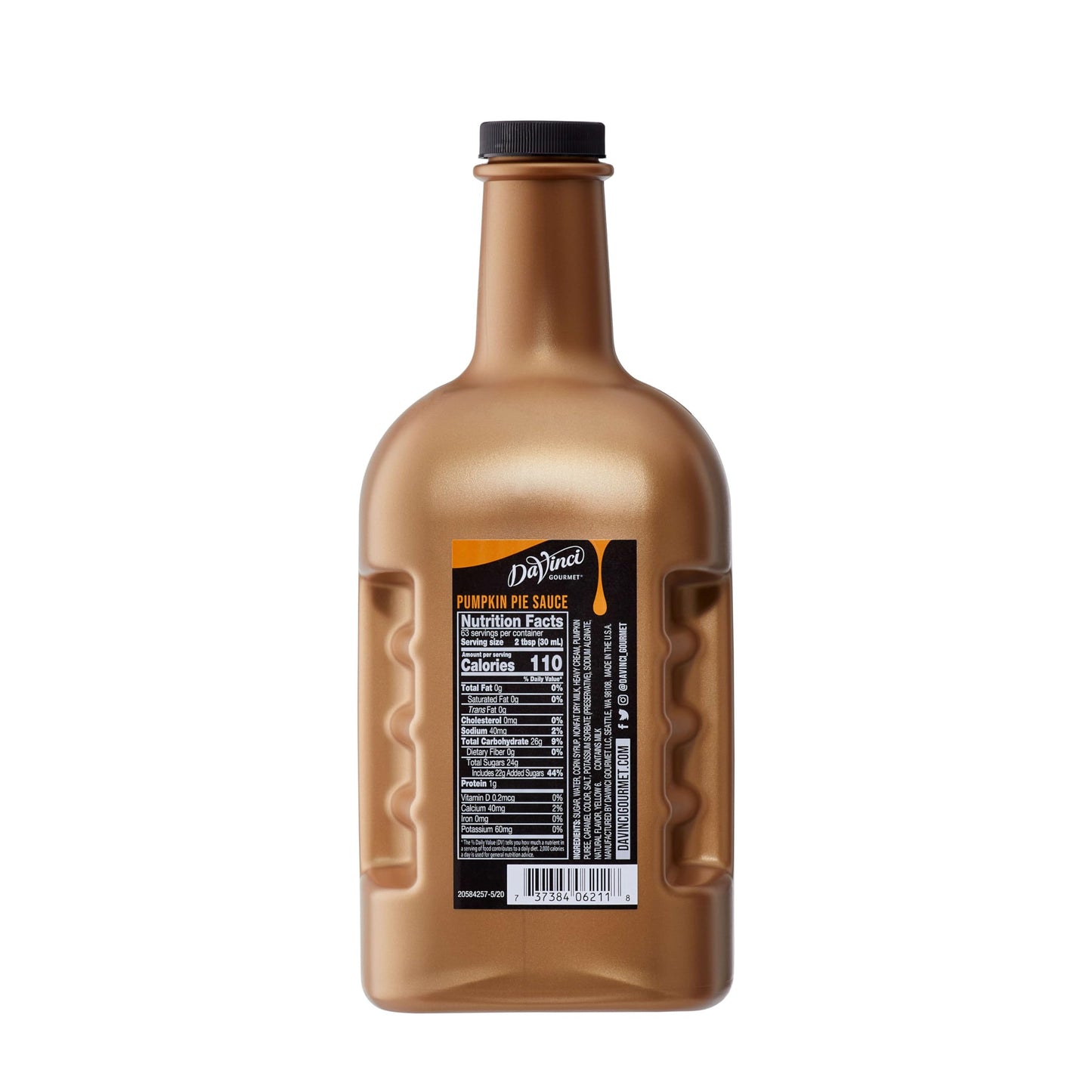 DaVinci Gourmet Pumpkin Pie Sauce, 64 Fluid Ounces (Pack of 1)