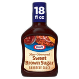 Kraft Sweet Brown Sugar Slow-Simmered Barbecue BBQ Sauce, 18 oz Bottle