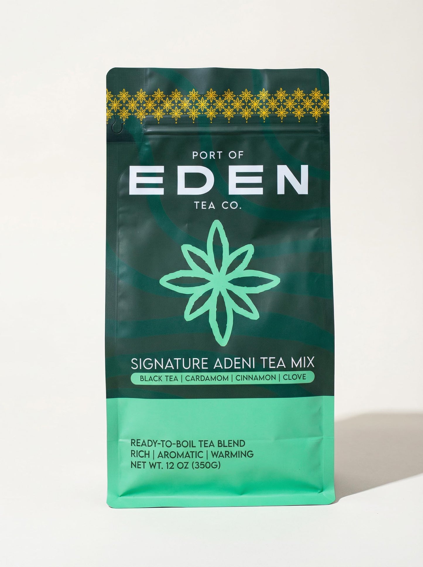 Port of Eden Tea Co Signature Adeni Chai Mix, Black Tea with Cardamom, Cinnamon, Nutmeg, Clove, 45-50 Cups