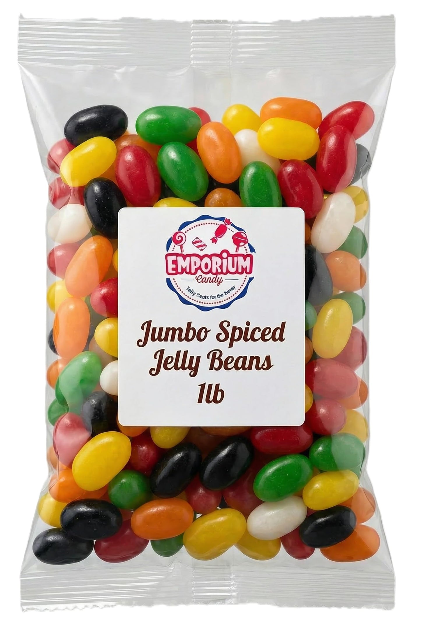 Jumbo Assorted Spiced Jelly Beans - 1 lb of Fresh Delicious Extra Large Licorice Sassafras Peppermint Clove Cinnamon Spearmint Jelly Beans