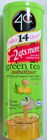 4C Totally Light Sugar Free Green Tea Antioxidant with Honey & Natural Lemon Flavor Drink Mix - 7 CT