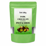 Taste Valley Dark Chocolate Covered Pistachios - 22 oz | Dry Roasted Sea Salted | Sweet & Salty Gourmet Snack | No Artificial Flavors | Gluten Free |