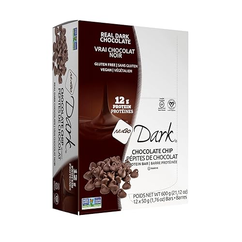 Nugo, Bar Box Dark Chocolate Choc Chip, 12 Count, 1.76 Ounce