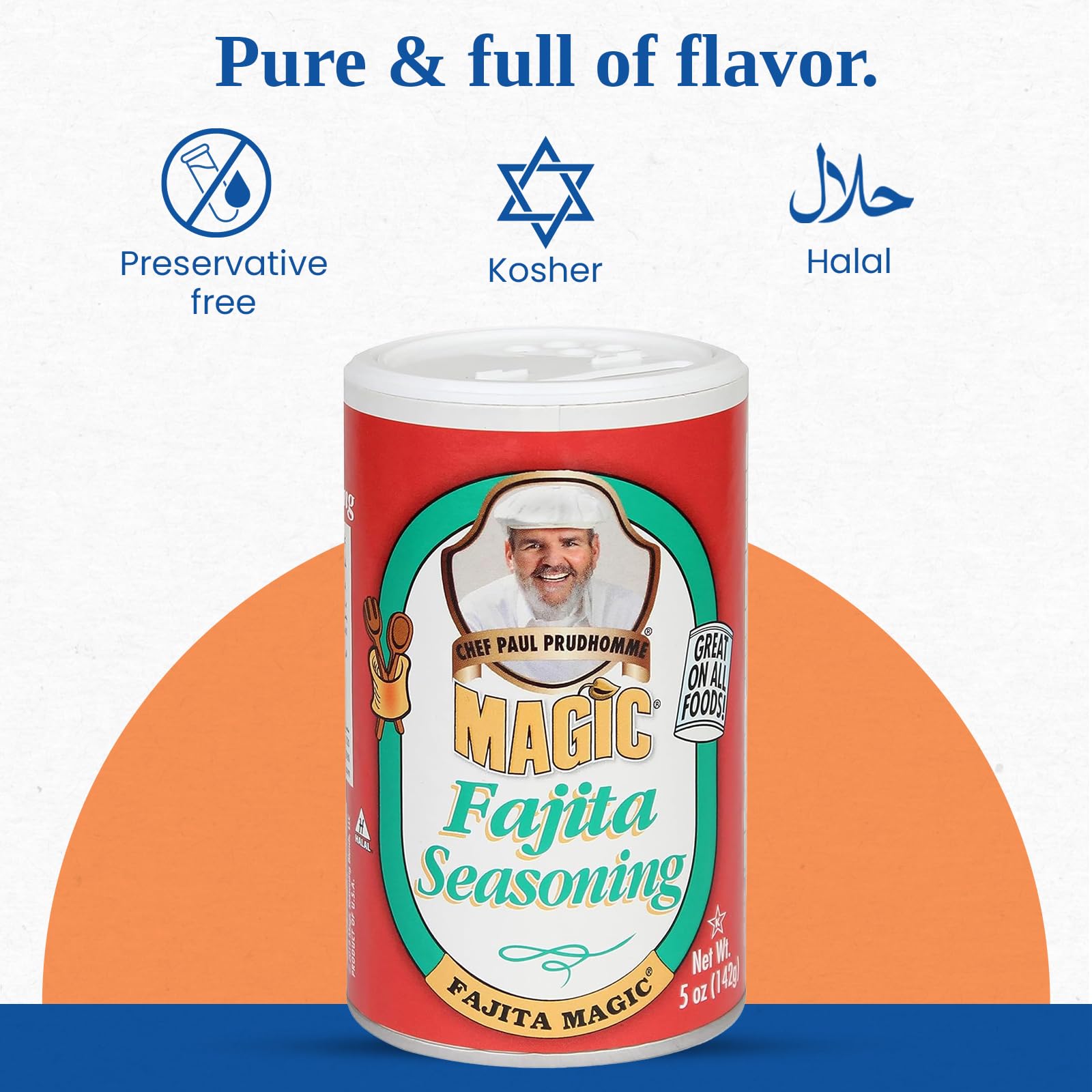 Chef Paul Fajita Magic Seasoning Blends | Authentic Mexican Spice Mix | Taco & Fajita Seasoning | No MSG & Gluten Free | Perfect for Tacos