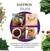 Aryaa Organic Saffron Kesar Paan | 8.75oz (250g) | Ayurvedic Digestive, Mouth Freshener & Herbal Tea | Vegan, Gluten-Free, Non-GMO
