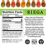 Riega Zesty Lime Chicken Seasoning, Perfect Dry Mix for Zesty Lime Chicken Salad or Rice Bowls (1 Ounce (Pack of 1))