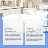 Miurixo Home Ceramic Coating Spray Kit, High Gloss Shine Hydrophobic Coating Guards Countertop, Tile, Glass and Stainless Steel Against Grime, Stains