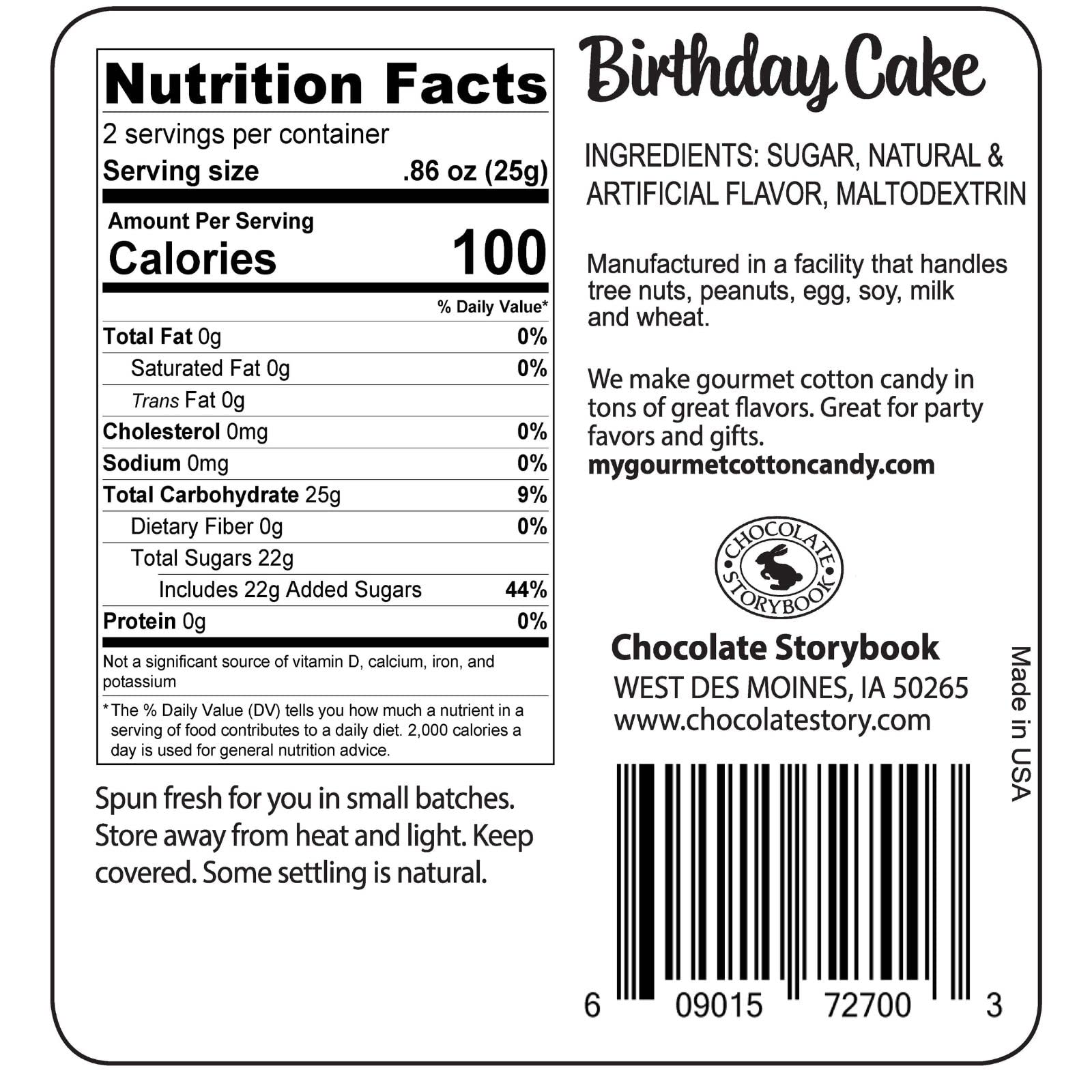 Birthday Cake Gourmet Flavored Cotton Candy (12 Pack) - Unique Idea for Holidays, Birthdays, Gag Gifts, Party Favors…